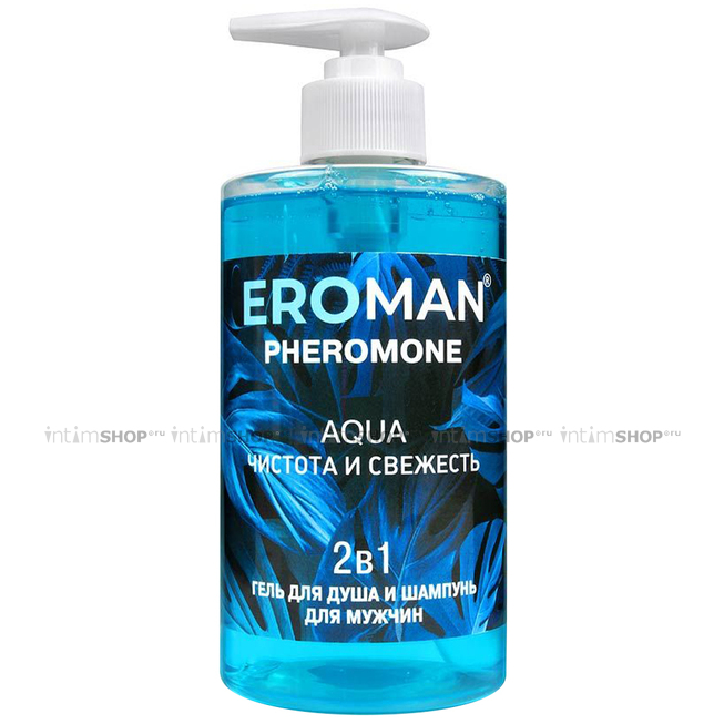 

Гель для душа и шампунь для мужчин Bioritm Eroman Aqua с феромонами, 430 мл