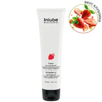Гель-лубрикант с алоэ вера Nuei cosmetics Inlube Клубника на водной основе, 100 мл