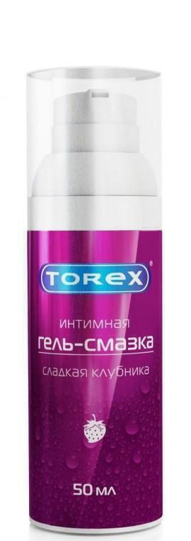 Оральная гель-смазка Torex Сладкая клубника на водной основе, 50 мл