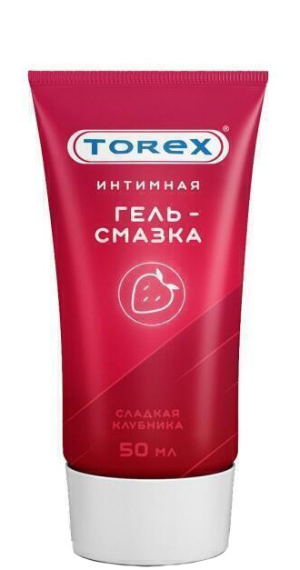 Оральная гель-смазка Torex Сладкая клубника на водной основе туба, 50 мл