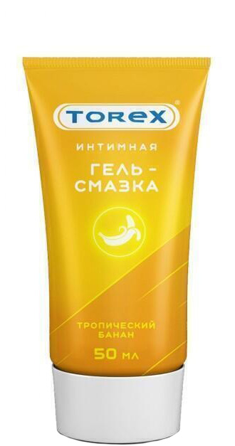 Оральная гель-смазка Torex Тропический банан на водной основе туба, 50 мл