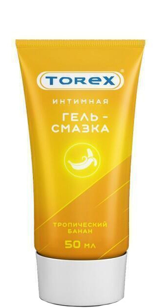 Оральная гель-смазка Torex Тропический банан на водной основе туба, 50 мл