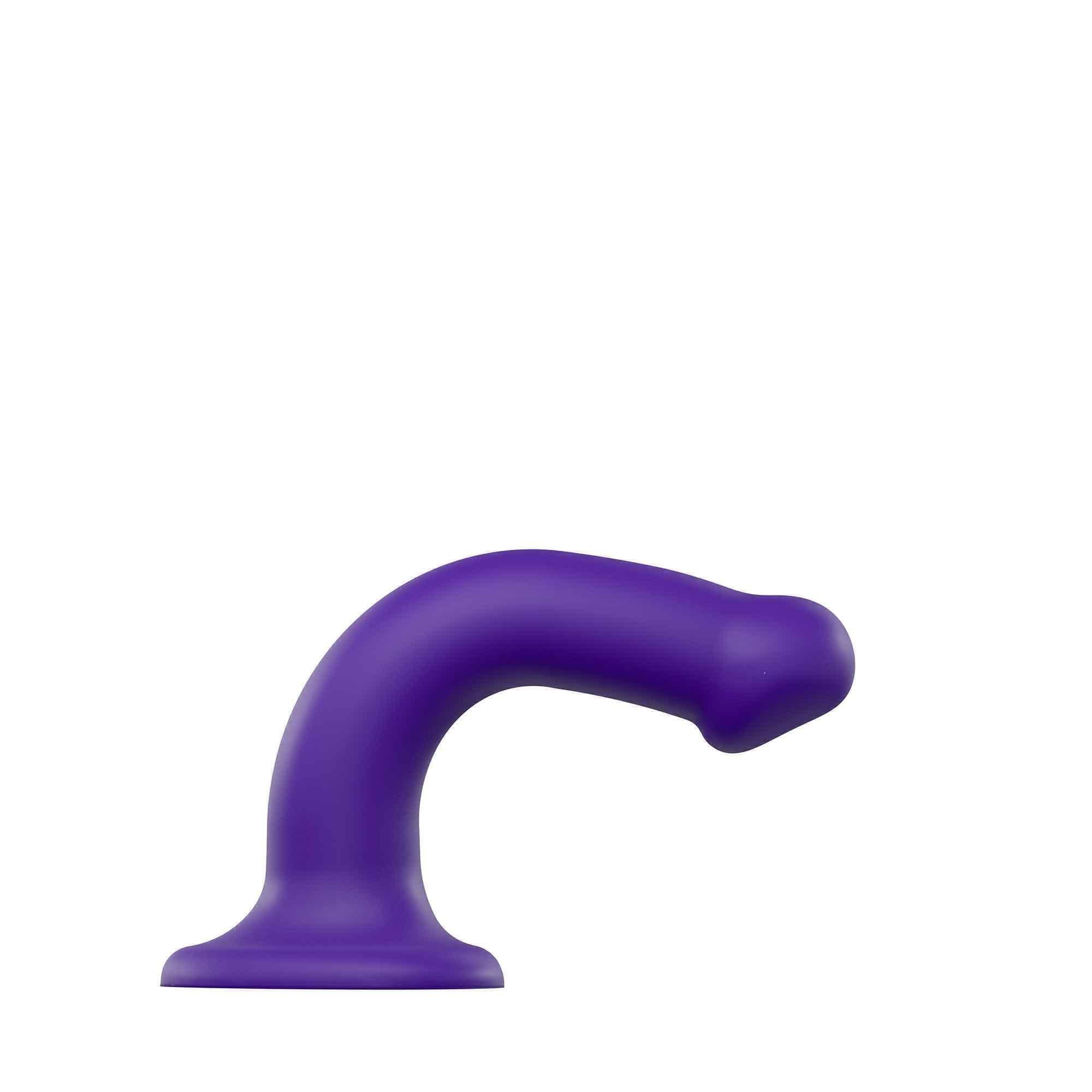 Фаллоимитатор с фиксацией формы Strap-on-me Dual Density M 18 см на присоске, фиолетовый