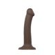 Фаллоимитатор с фиксацией формы Strap-on-me Dual Density M 18 см на присоске, шоколадный