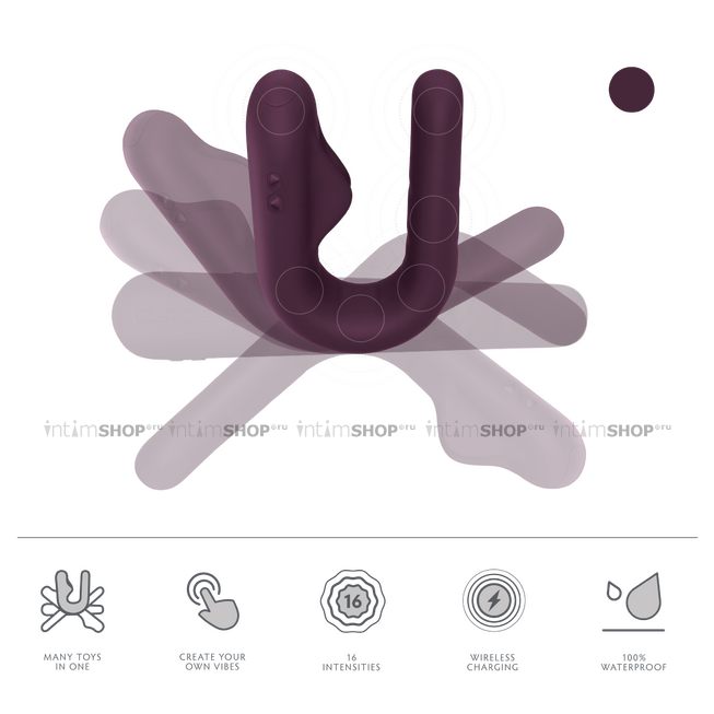 Гибкий вибратор MysteryVibe Crescendo с фиксацией формы, фиолетовый от IntimShop