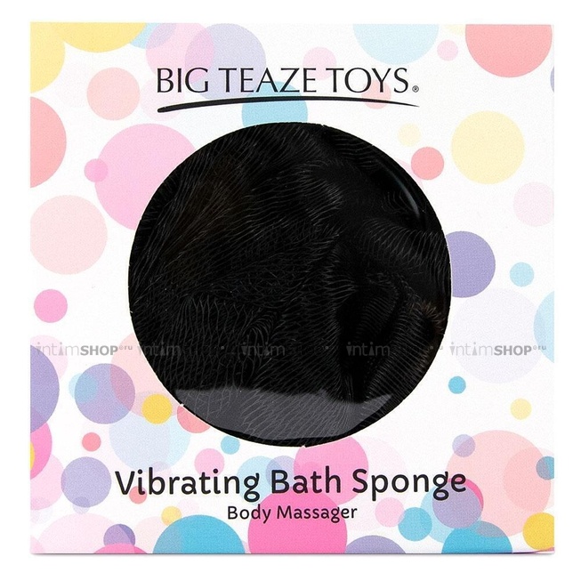 Губка для ванны с вибропулей Big Teaze Toys Bath Sponge Vibrating, черный от IntimShop
