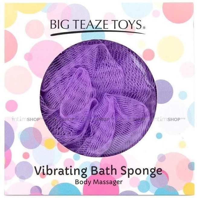 Губка для ванны с вибропулей Big Teaze Toys Bath Sponge Vibrating, фиолетовый от IntimShop
