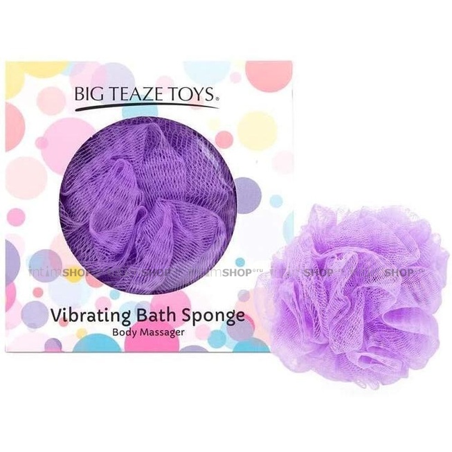 Губка для ванны с вибропулей Big Teaze Toys Bath Sponge Vibrating, фиолетовый от IntimShop