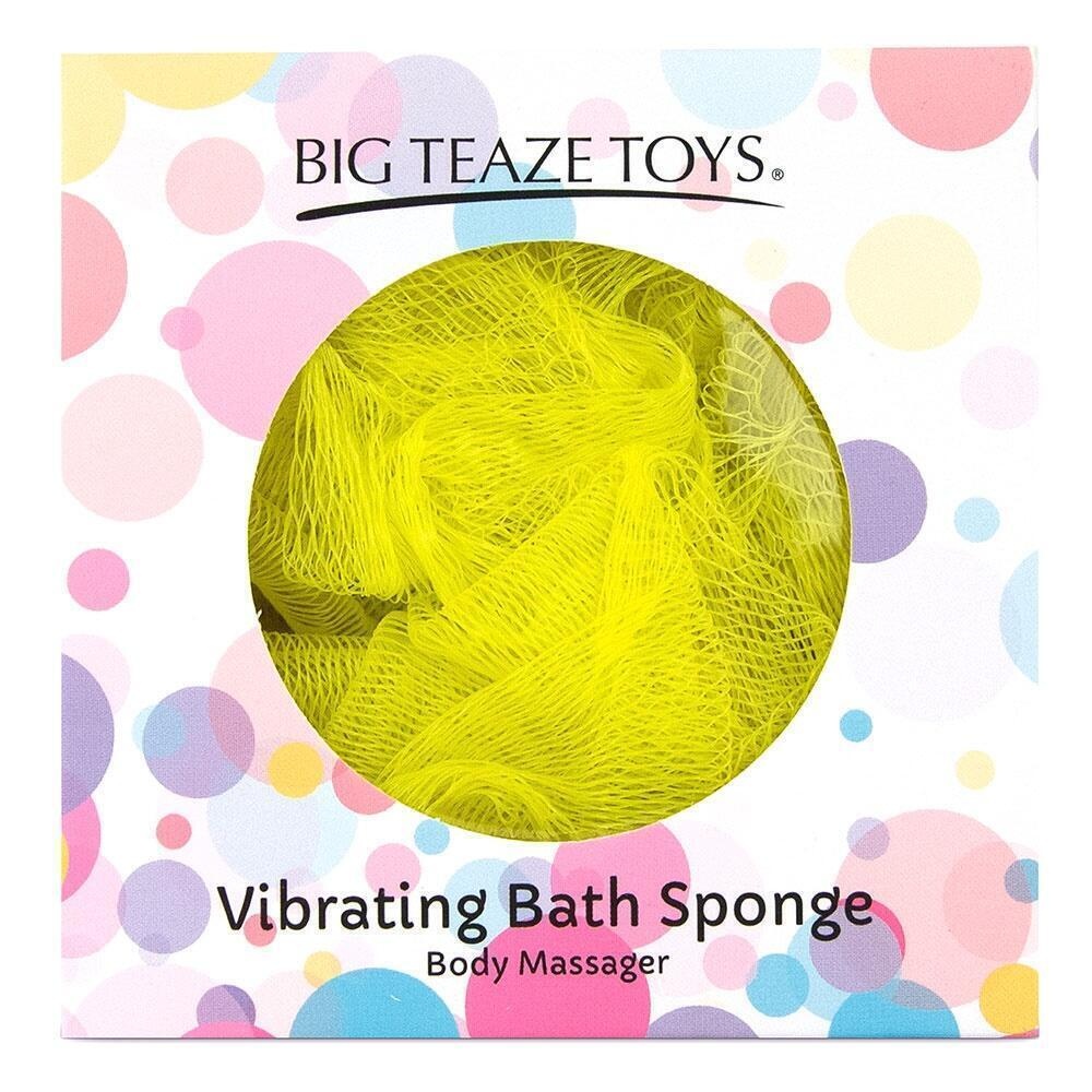Губка для ванны с вибропулей Big Teaze Toys Bath Sponge Vibrating, желтый