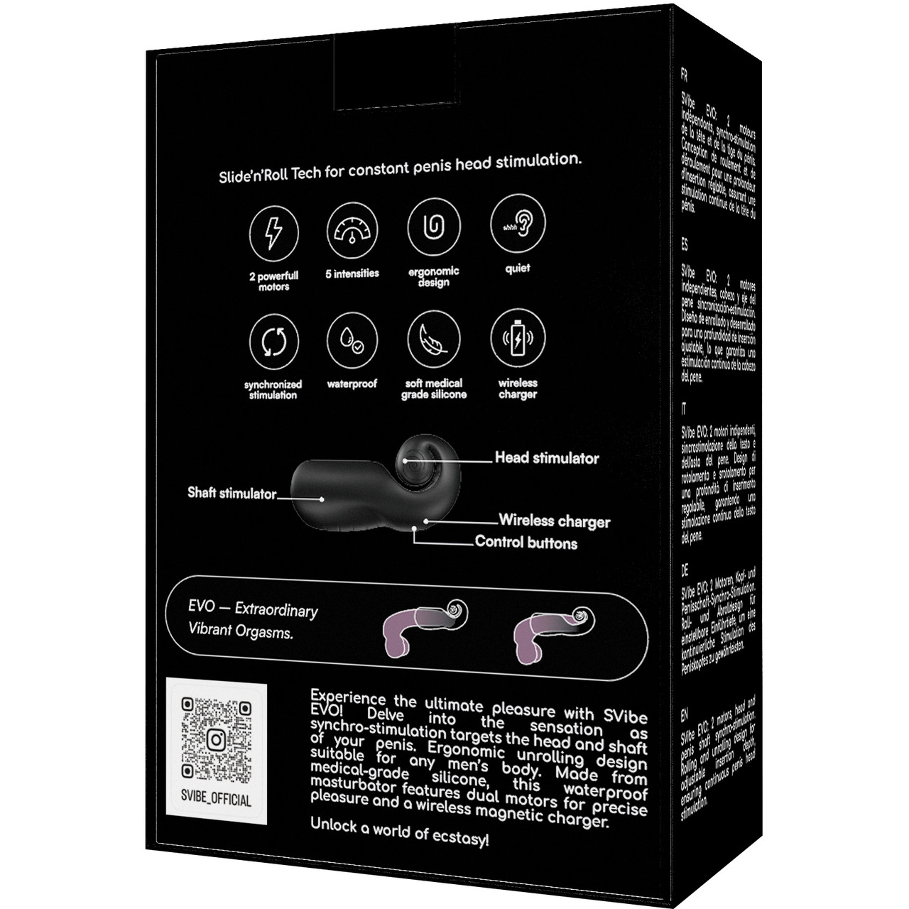 Вибромастурбатор SVibe Snail Evo, чёрный