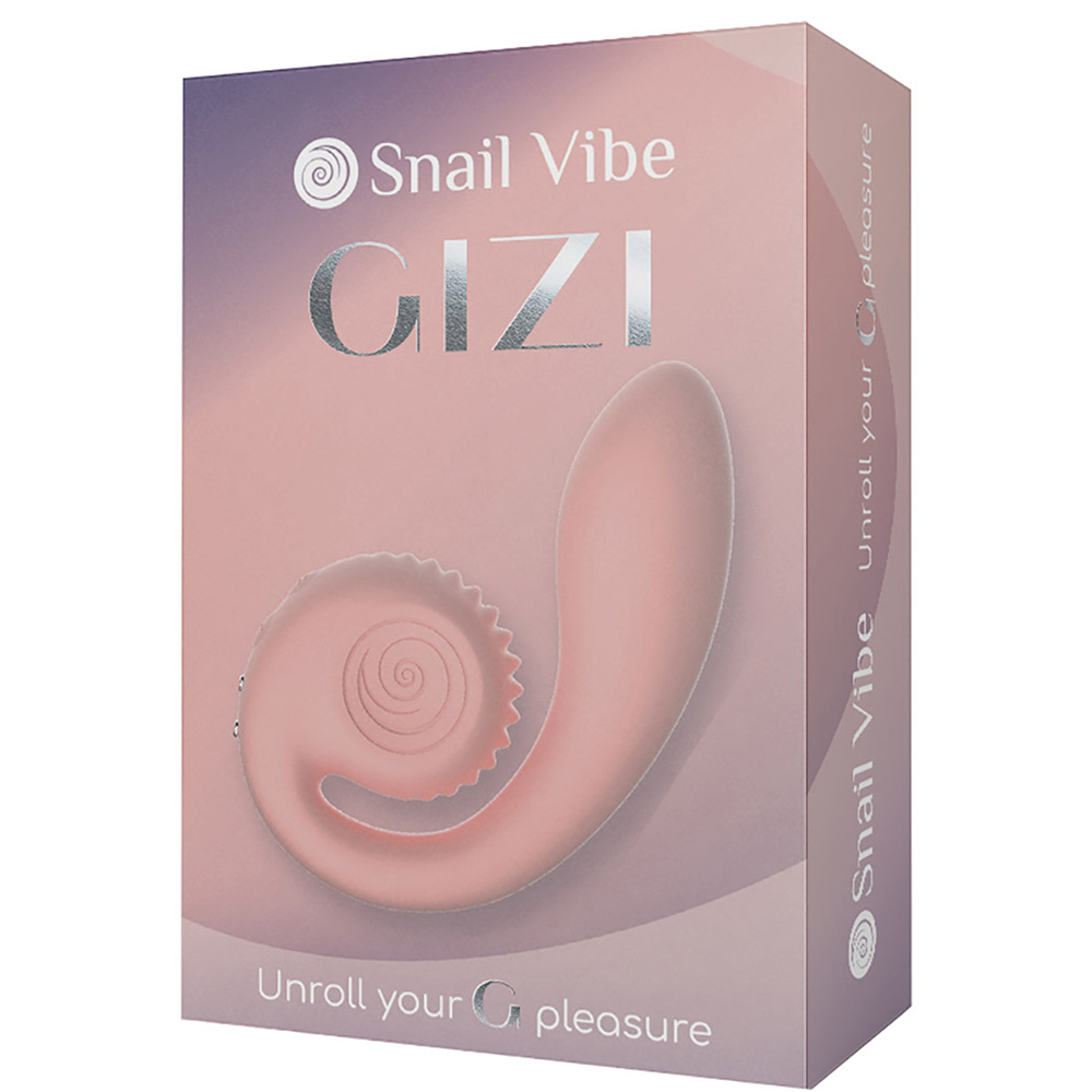 Вагинально-клиторальный вибратор SVibe Gizi, персиковый