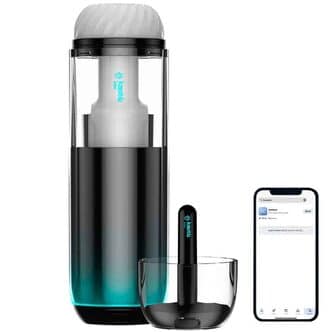 Интерактивный фрикционный мастурбатор Kaotik Labs The Cocoon с нагревом, чёрный