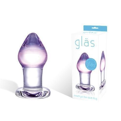 Анальная пробка Glas Amethyst Rain, бесцветная