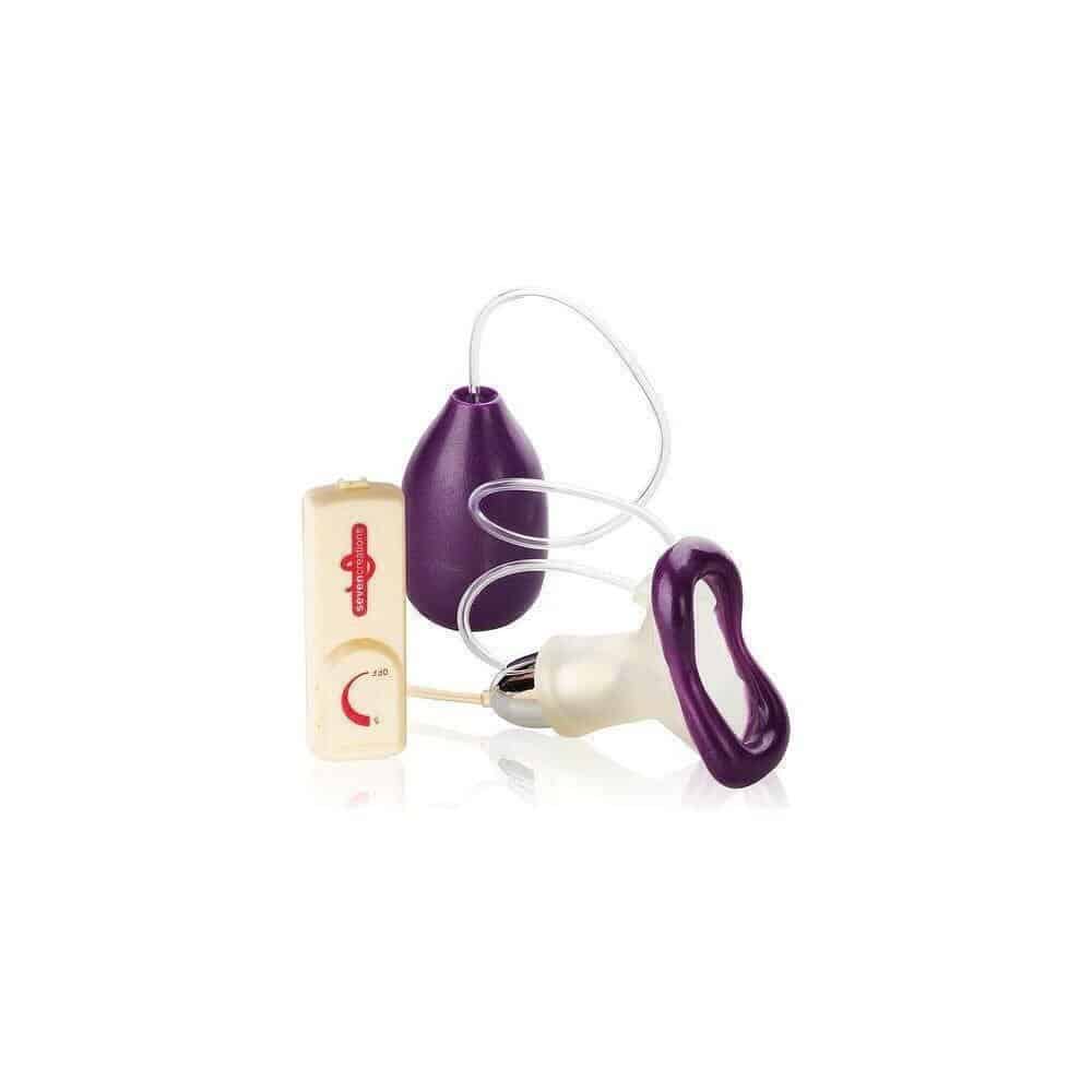 Клиторальная вакуумная помпа Clit Massager Vibrating Seven Creations