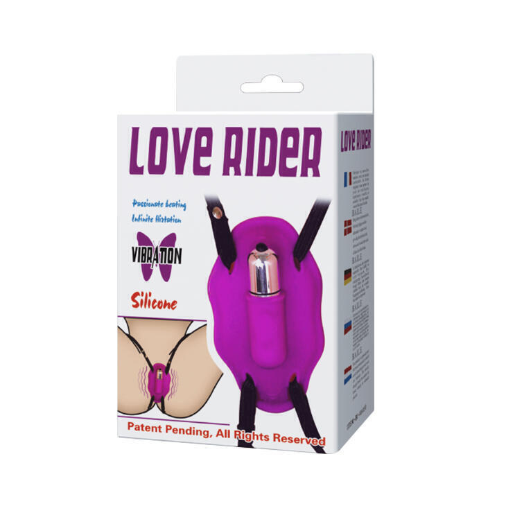 Вибротрусики Baile Love Rider на ремешках, фуксия