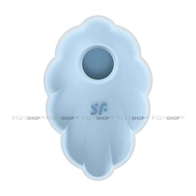 Клиторальный стимулятор с вибрацией Satisfyer Cloud Dancer, голубой - фото 3