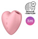 Вакуумный стимулятор клитора с вибрацией Satisfyer Cutie Heart, розовый