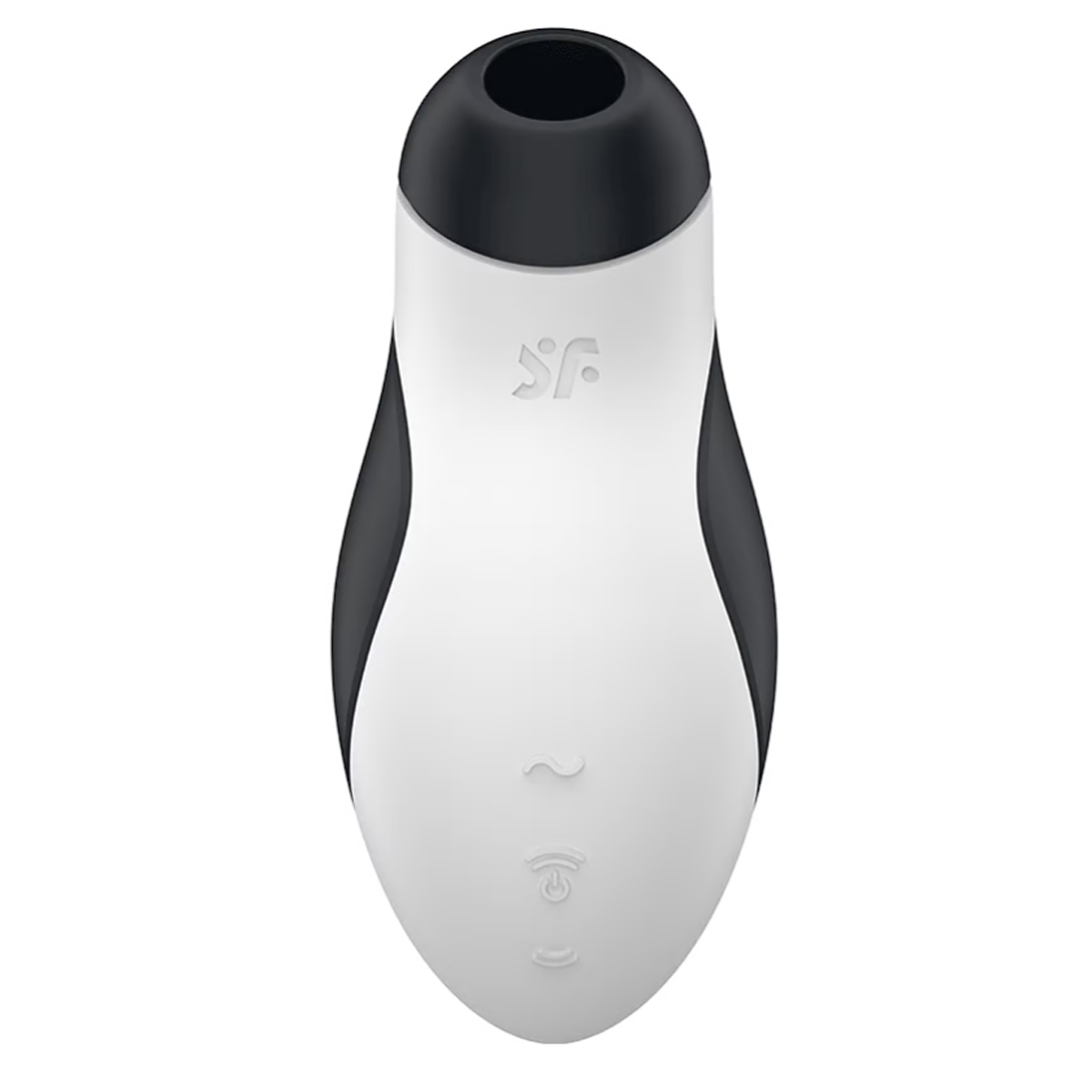 Вакуумный стимулятор клитора с вибрацией Satisfyer Orca, чёрно-белый