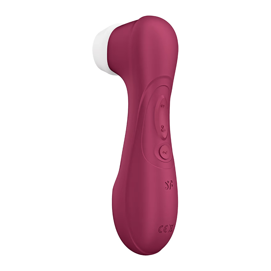 Вакуумный стимулятор клитора с вибрацией Satisfyer Pro 2 Liquid Air, бордовый