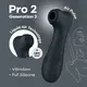 Вакуумный стимулятор клитора с вибрацией Satisfyer Pro 2 Liquid Air, черный