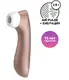 Вакуумный стимулятор клитора с вибрацией Satisfyer Pro 2 +, нежно-розовое золото