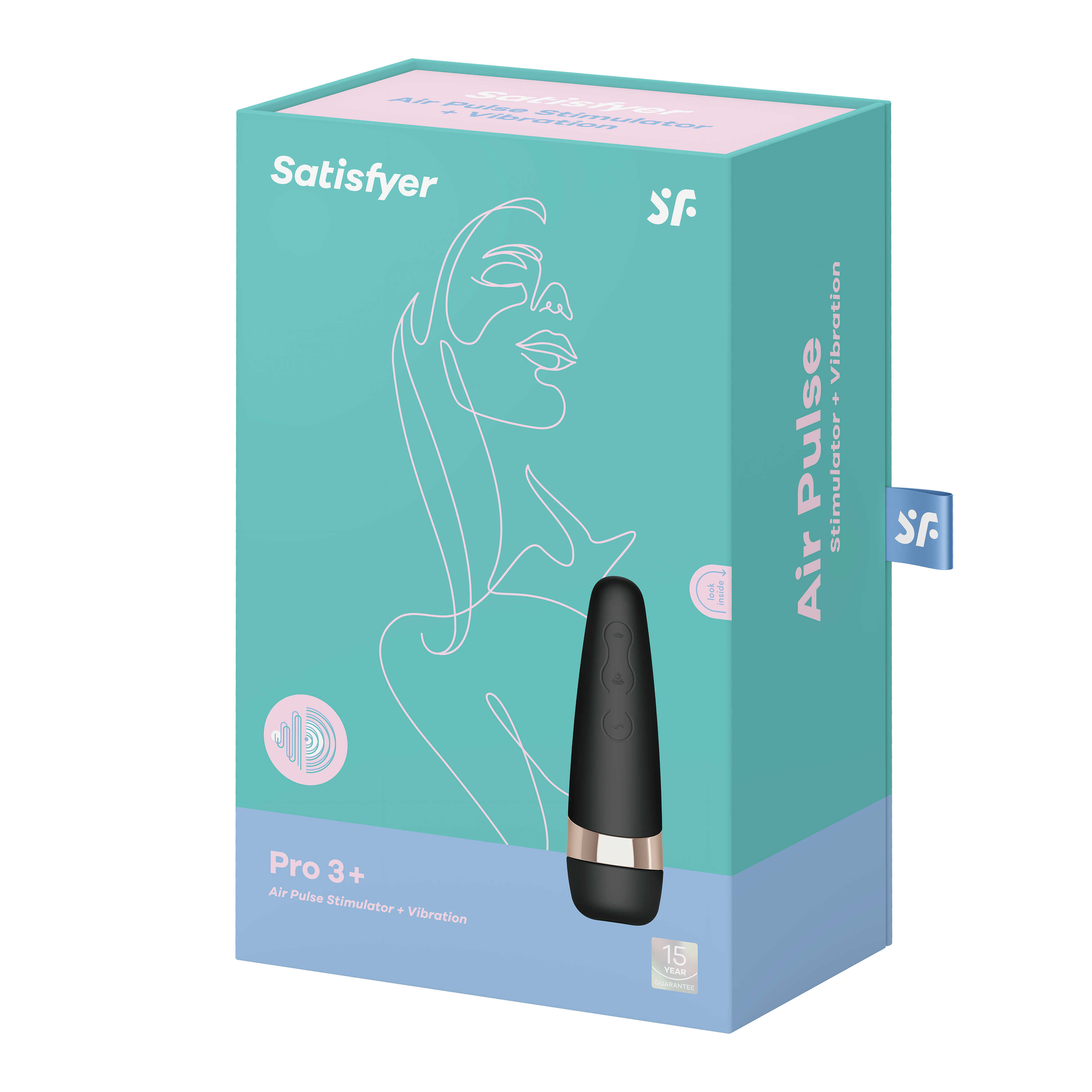 Вакуумный стимулятор клитора с вибрацией Satisfyer Pro 3+ Vibration, черный