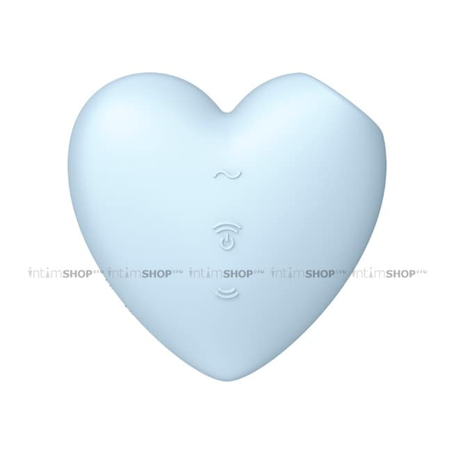 Клиторальный стимулятор Satisfyer Cutie Heart с вибрацией, голубой - фото 3