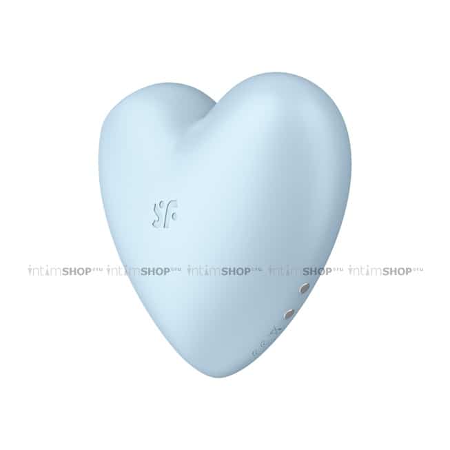 Клиторальный стимулятор Satisfyer Cutie Heart с вибрацией, голубой - фото 4