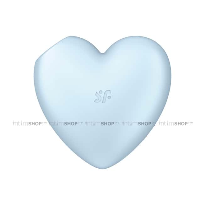 Клиторальный стимулятор Satisfyer Cutie Heart с вибрацией, голубой - фото 5