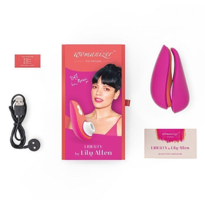 Вакуумный стимулятор клитора Womanizer Liberty by Lily Allen, розовый