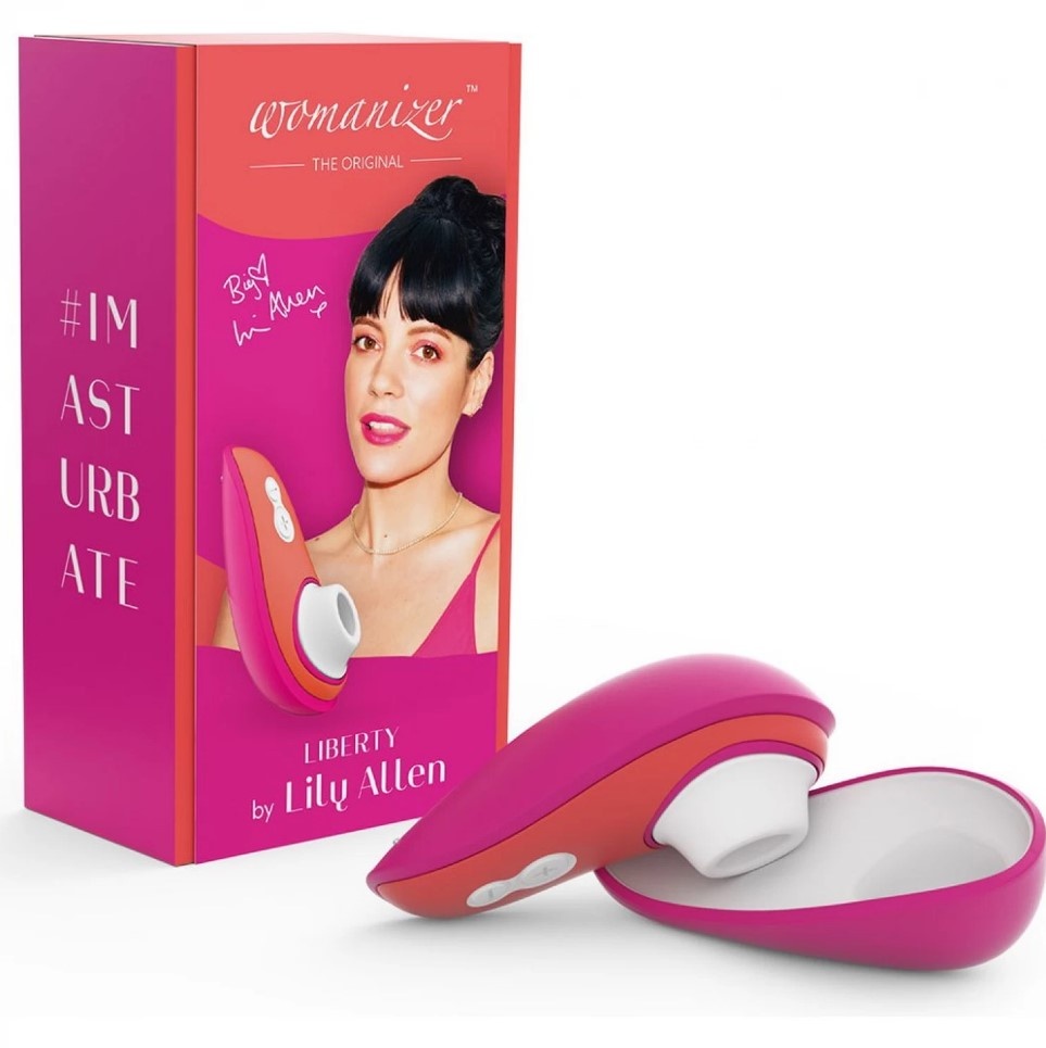 Вакуумный стимулятор клитора Womanizer Liberty by Lily Allen, розовый