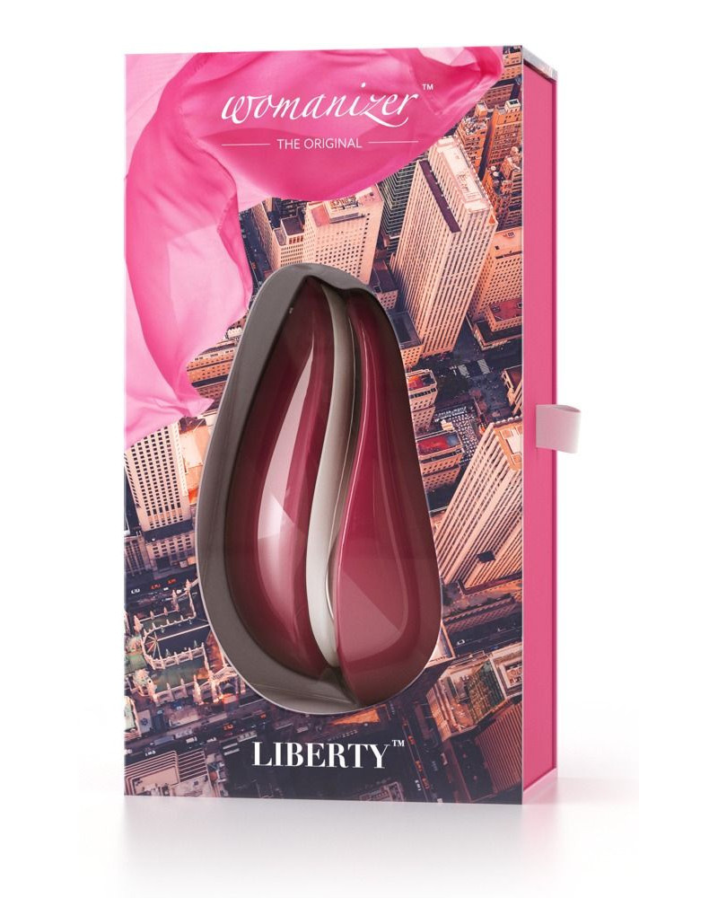 Вакуумный стимулятор клитора Womanizer Liberty, красный