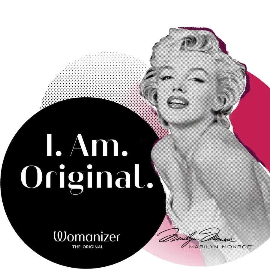 Вакуумный стимулятор клитора Womanizer Marilyn Monroe™ Special Edition, черный