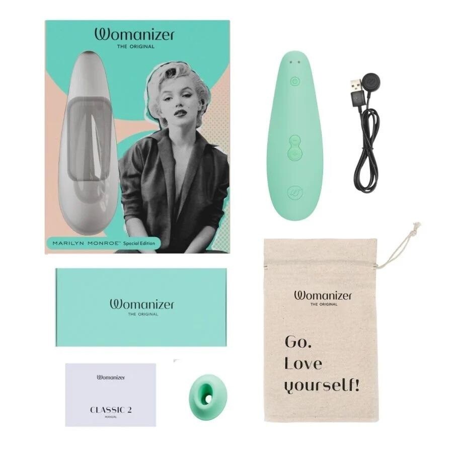 Вакуумный стимулятор Womanizer Marilyn Monroe™ Special Edition, мятный