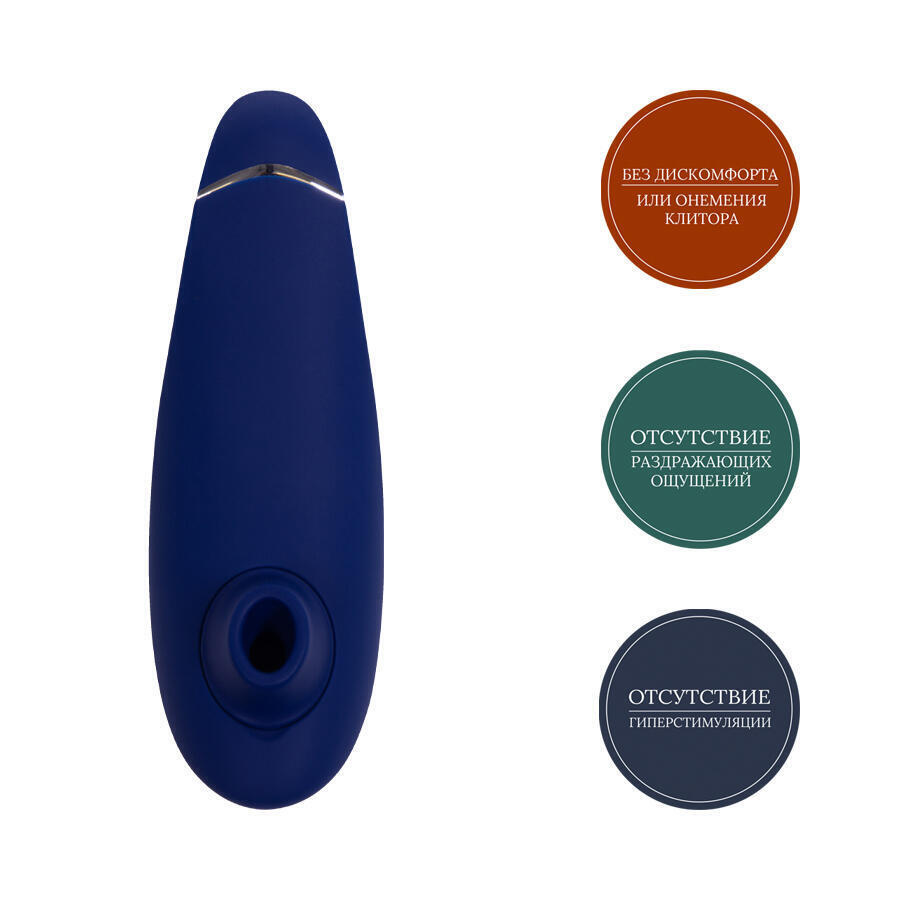 Вакуумный стимулятор клитора Womanizer Premium, синий