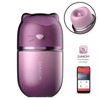 Вибростимулятор функцией всасывания и подвижным язычком Svakom Klitty, сиреневый