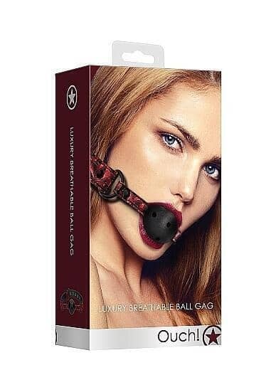 Кляп-шарик Shots Luxury Breathable Ball Gag, черный от IntimShop