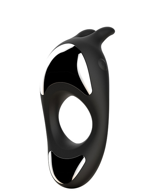 Виброкольцо FeelzToys Zeus Dual Vibe, черное
