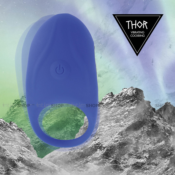 Виброкольцо FeelzToys Thor, синее - фото 2