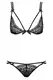 Комплект кружевной с лентами Obsessive Intensa, L\XL
