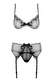 Комплект с поясом для чулок Obsessive Greyla, L\XL