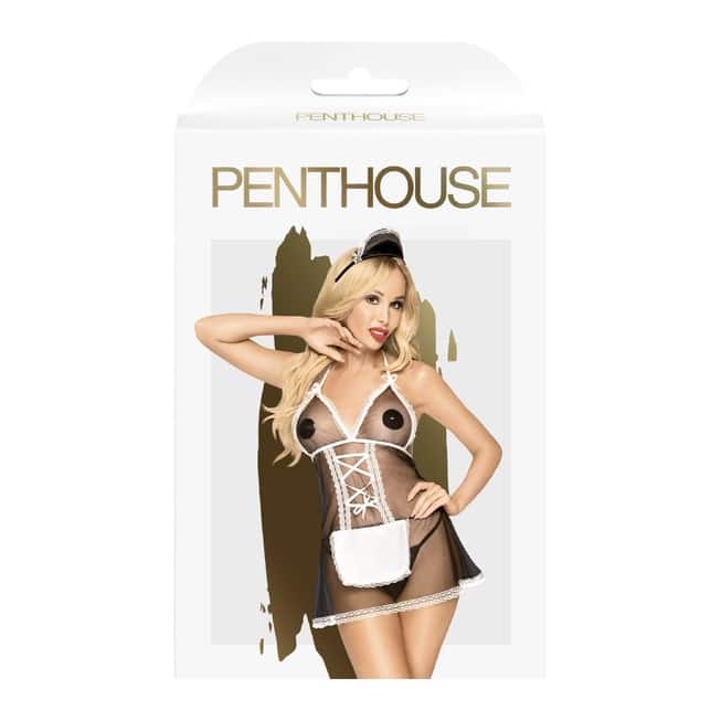 Костюм горничной Penthouse Teaser черный, S/M от IntimShop