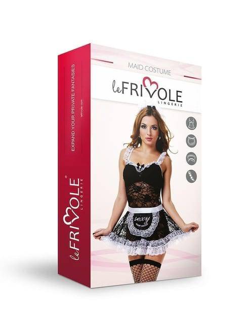 Костюм Le Frivole Покорная Горничная, чёрный, XL/2XL от IntimShop