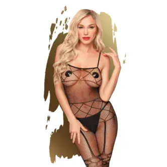 Комбинезон-сетка Penthouse Firecracker с доступом, черный, XL