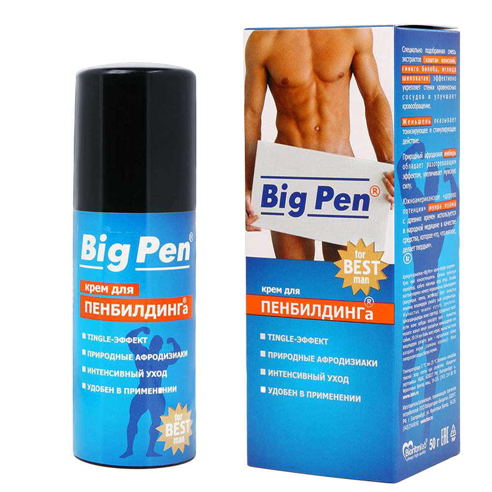 Крем для увеличения члена Bioritm Big Pen, 50 мл