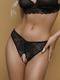 Трусики с жемчугом Le Frivole Easy to love 46-48, чёрные