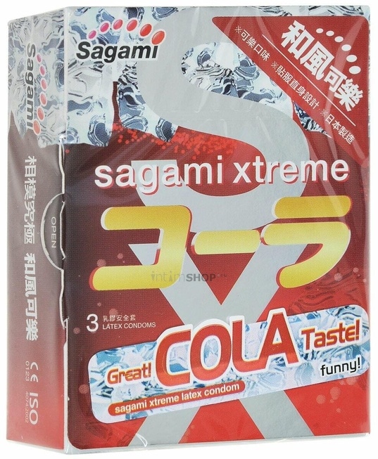Латексные презервативы Sagami Xtreme Cola 3шт