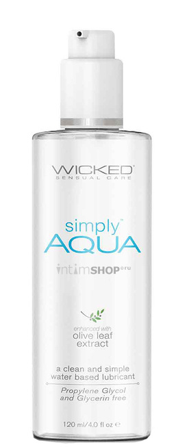 

Лубрикант Wicked Simply Aqua на водной основе, 120 мл