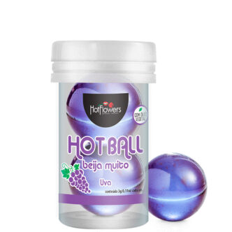 Лубрикант HotFlowers Hot Ball Виноград на масляной основе, 3 г х 2 шт