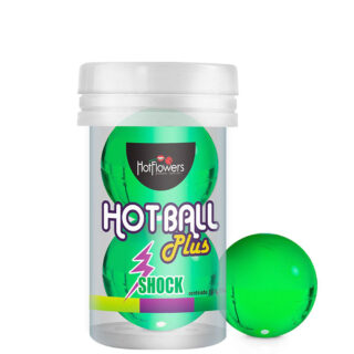 Лубрикант с эффектом жидкой вибрации HotFlowers Hot Ball Plus Shock на силиконовой основе, 3 г х 2 шт